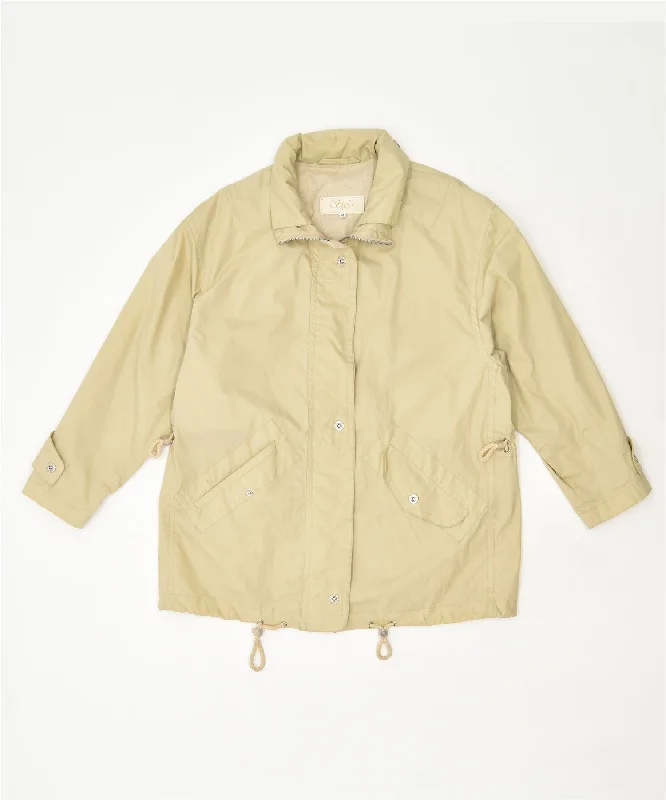 Women's Wedding Apparel SIGLA Womens Oversized Rain Jacket UK 14 Medium Beige Polyester Vintage Women's Wedding Apparel SIGLA Womens Oversized Rain Jacket UK 14 Medium Beige Polyester Vintage