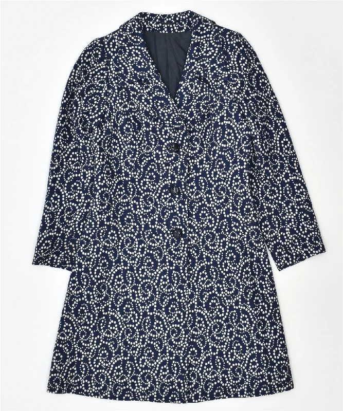 Online Boutique Clothing CORI TORINO Womens Overcoat UK 10 Small Navy Blue Vintage