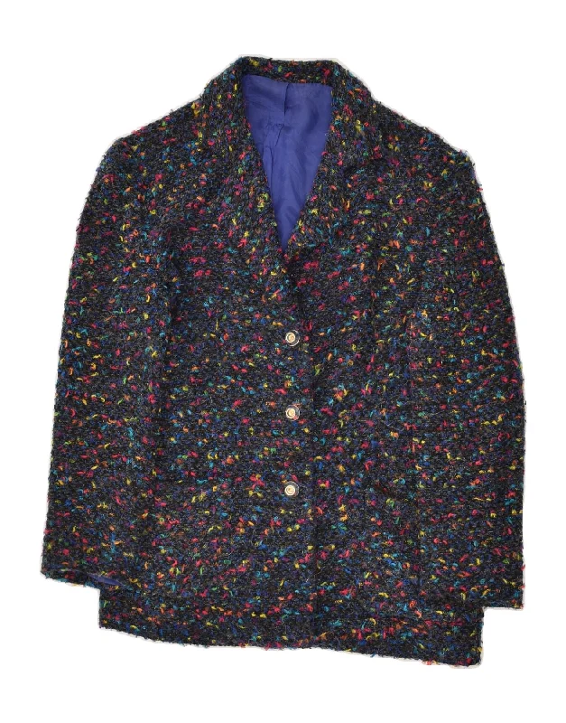 Women's Seasonal Wardrobe Clothing VINTAGE Womens 3 Button Blazer Jacket UK 14 Medium Purple Flecked Women's Seasonal Wardrobe Clothing VINTAGE Womens 3 Button Blazer Jacket UK 14 Medium Purple Flecked