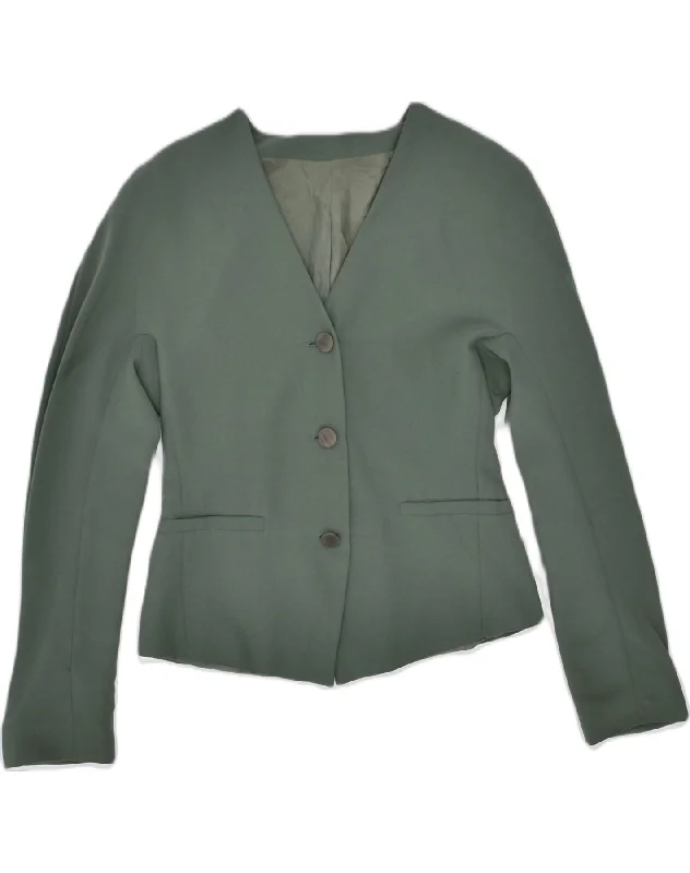 Women's Fashionable Attire For Work PRISMA Womens 3 Button Blazer Jacket UK 8 Small Green Polyester Women's Fashionable Attire For Work PRISMA Womens 3 Button Blazer Jacket UK 8 Small Green Polyester