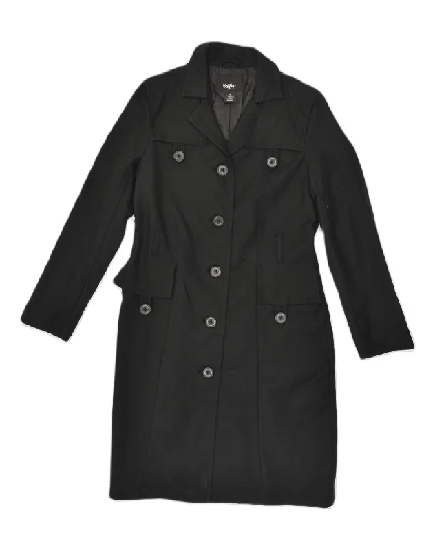 Discount Store MOSSIMO Womens Coat UK 10 Small Black Cotton