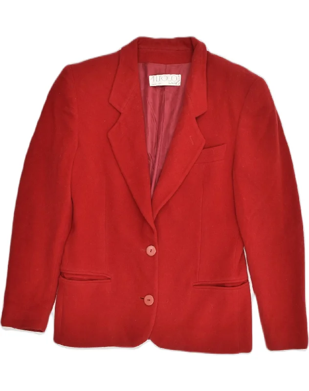 VIP Member Discount VINTAGE Womens 2 Button Blazer Jacket UK 38 Medium Red Wool