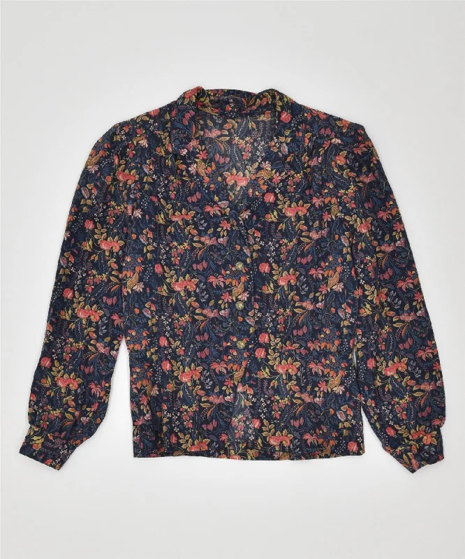 Clothing For Women VINTAGE Womens 3 Button Blazer Jacket UK 14 Medium Multicoloured Floral Clothing For Women VINTAGE Womens 3 Button Blazer Jacket UK 14 Medium Multicoloured Floral