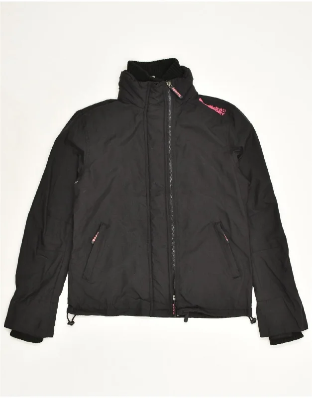 Stylish Outerwear Clothes For Women SUPERDRY Womens Windbreaker Jacket UK 16 Large Black Polyamide Stylish Outerwear Clothes For Women SUPERDRY Womens Windbreaker Jacket UK 16 Large Black Polyamide