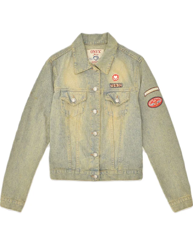 Women's Clothing ONYX Womens Denim Jacket UK 14 Medium Blue