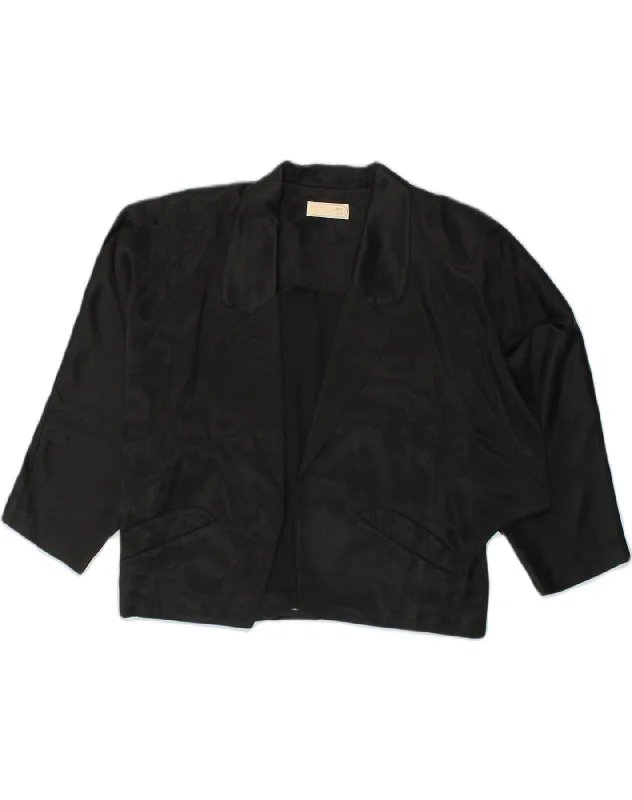 Cheap Women's Clothing Online VINTAGE Womens Blazer Jacket UK 18 XL Black Polyester