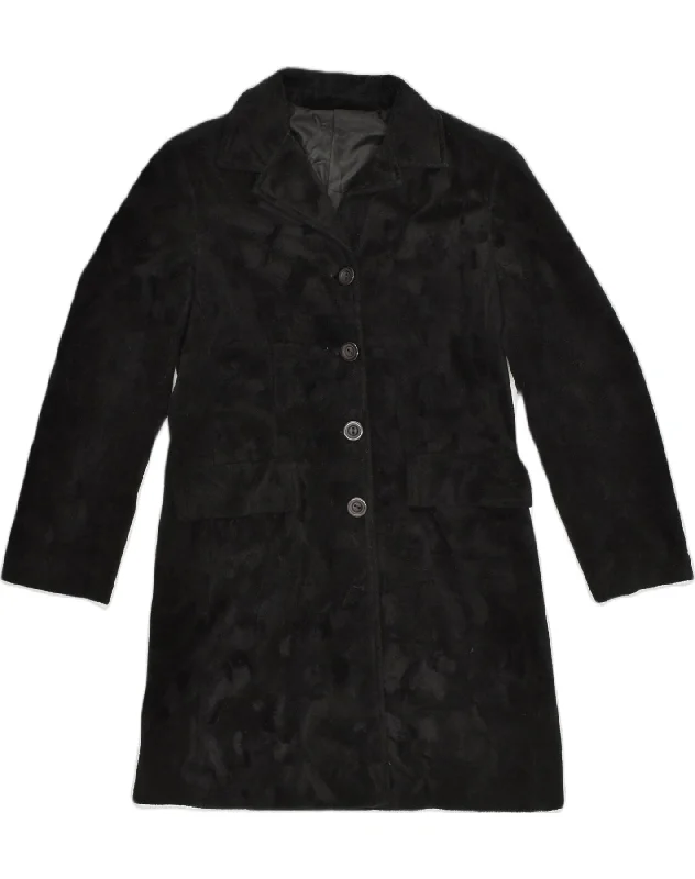 Women's Functional Apparel For Outdoor Activities VINTAGE Womens Overcoat UK 12 Medium Black Polyester Women's Functional Apparel For Outdoor Activities VINTAGE Womens Overcoat UK 12 Medium Black Polyester