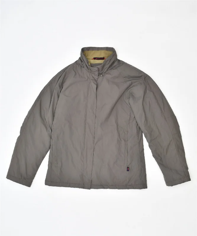 Casual Fashion KAPPA Womens Windbreaker Jacket UK 14 Medium Brown Polyester
