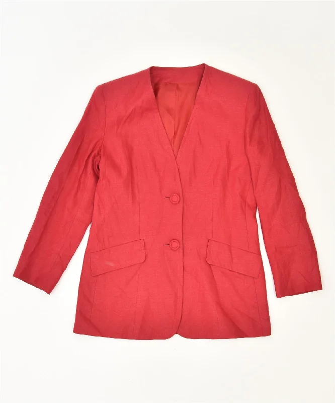 Women's Fashionable Attire For Work VINTAGE Womens 2 Button Blazer Jacket UK 14 Large Red Women's Fashionable Attire For Work VINTAGE Womens 2 Button Blazer Jacket UK 14 Large Red