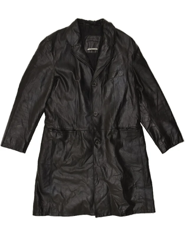 Chic Women's Outfit Ideas VINTAGE Womens Overcoat IT 50 XL Black Viscose