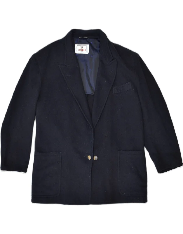 Rocker Chic Fashion OLIVER Womens Double Breasted Blazer Jacket UK 18 XL Navy Blue Wool Rocker Chic Fashion OLIVER Womens Double Breasted Blazer Jacket UK 18 XL Navy Blue Wool