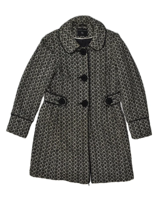 Charming Women's Clothes For Special Events VINTAGE Womens Overcoat UK 16 Large Black Check Wool Charming Women's Clothes For Special Events VINTAGE Womens Overcoat UK 16 Large Black Check Wool