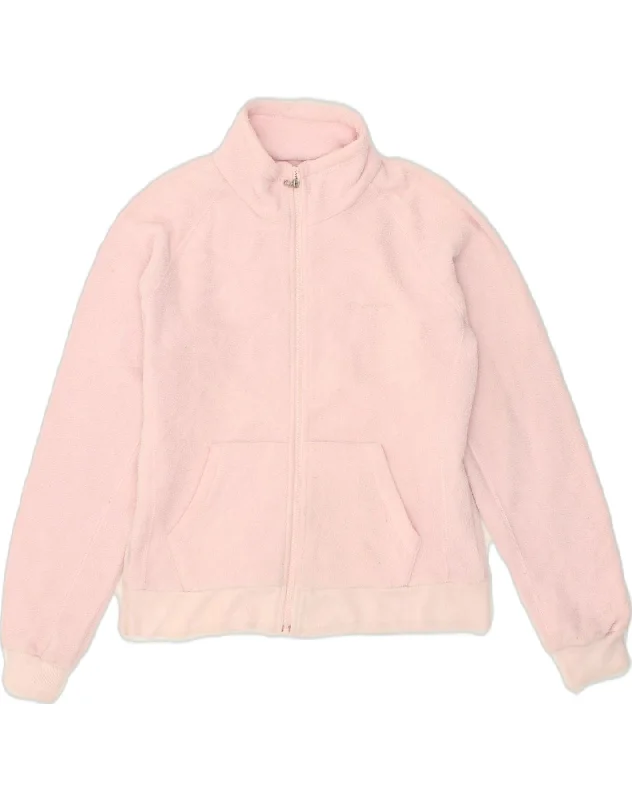 Women's Vintage Clothes CHAMPION Womens Fleece Jacket UK 10 Small Pink Polyester