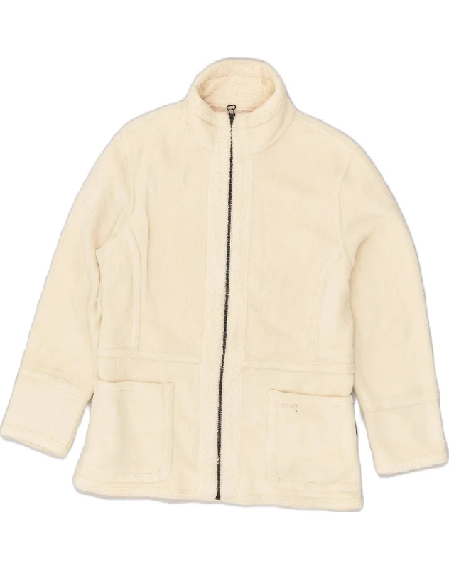 Women's Clothing Sale SILVY Womens Fleece Jacket UK 10 Small Beige