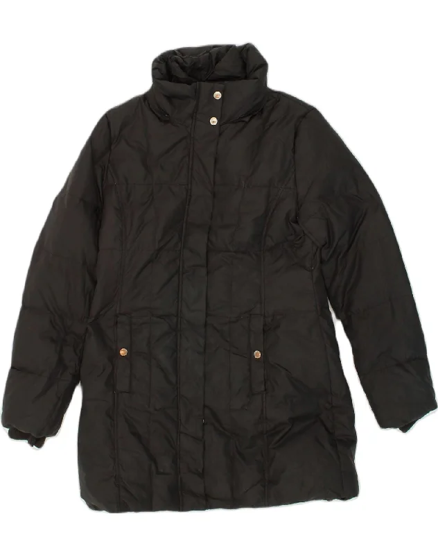 Women's Holiday Attire MICHAEL KORS Womens Padded Coat UK 10 Small Black Nylon