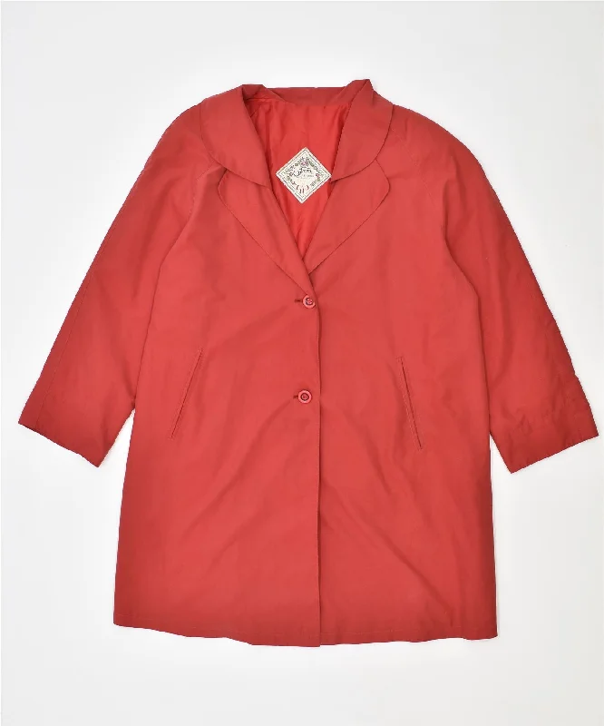 Chic Clothes For Women FRAMA Womens Loose Fit Overcoat UK 18 XL Red Polyester Vintage