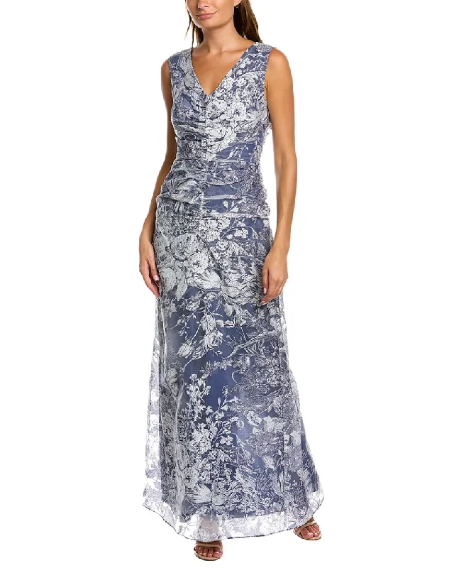 Feminine Grace JS Collections Maddison V-Neck Column Gown