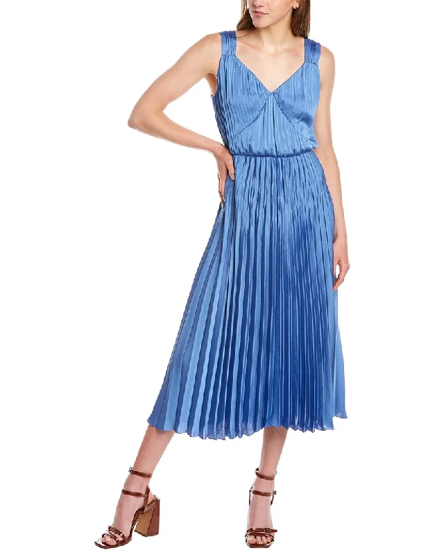 Disco - Inspired Retro Dance Look Vince Pleated Slip Dress