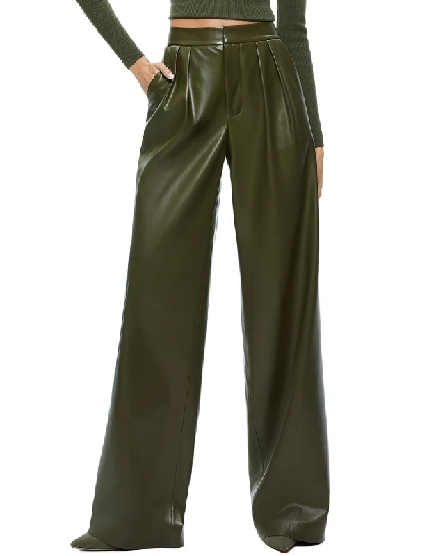 alice + olivia Pompey High-Rise Pleated Pant