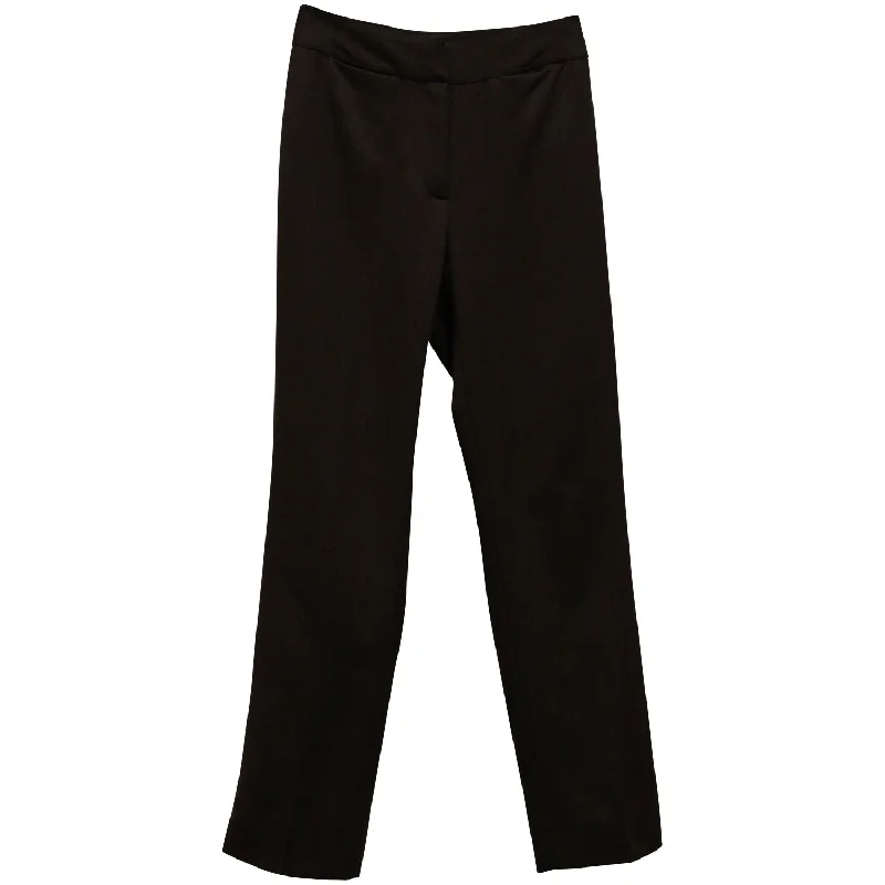 Dolce & Gabbana Straight Cut Trousers in Brown Wool