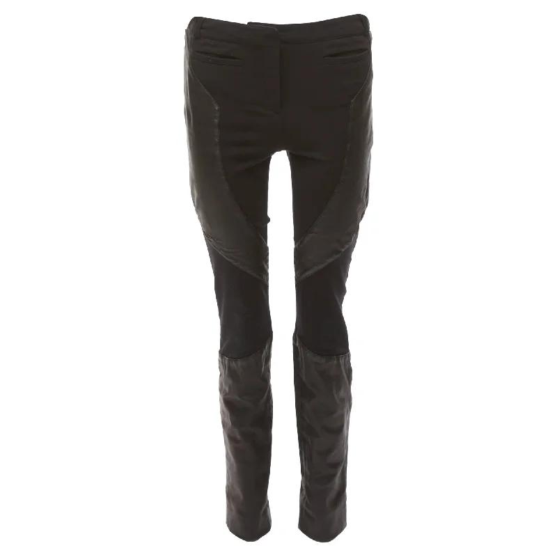 Givenchy Lambskin Leather Panel Patchwork Riding Pants