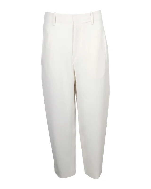 Isabel Marant Cropped Trousers in Ivory Acetate