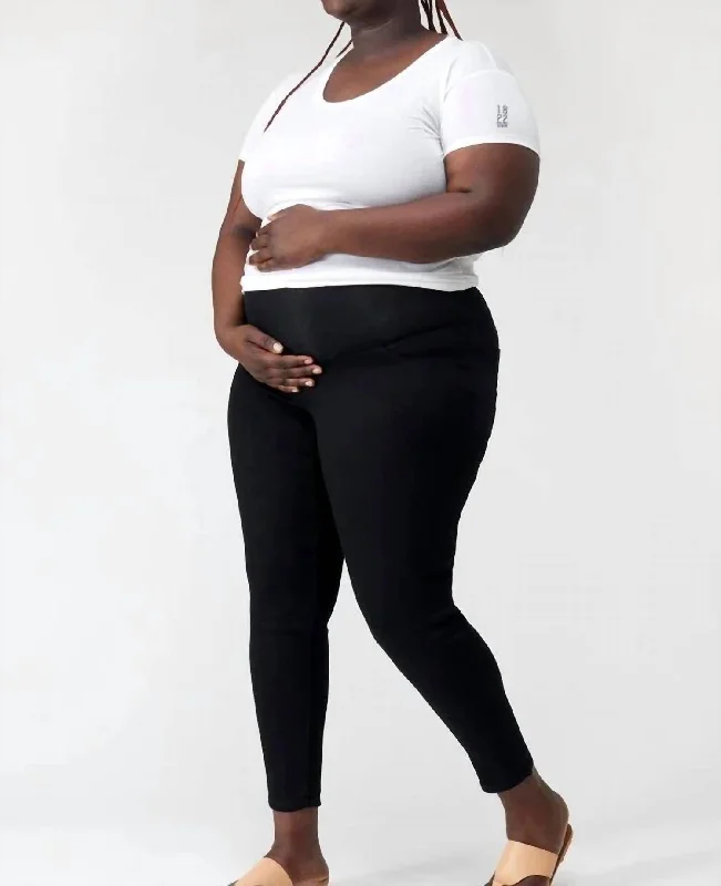 Versatile Wardrobe Essentials Maternity Plus Butter 28" Ankle Skinny Jegging In Black Versatile Wardrobe Essentials Maternity Plus Butter 28" Ankle Skinny Jegging In Black
