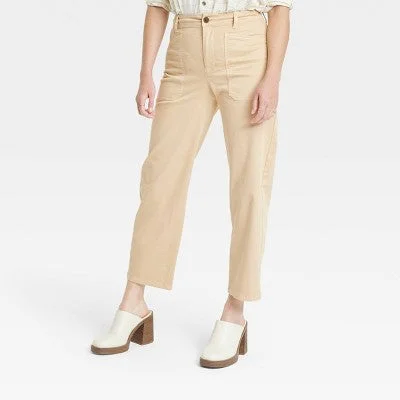 Trend Forward Women's Wear New - Women's High-Rise Barrel Leg Pants - Universal Thread Tan 10 Trend Forward Women's Wear New - Women's High-Rise Barrel Leg Pants - Universal Thread Tan 10