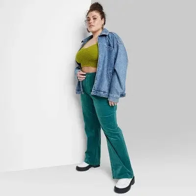 Fashion For Every Occasion Women's Mid-Rise Corduroy Flare Pants - Wild Fable Dark Teal Blue 17 Fashion For Every Occasion Women's Mid-Rise Corduroy Flare Pants - Wild Fable Dark Teal Blue 17