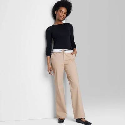 Bid Farewell To The Old Season New - Women's Mid-Rise Foldover Straight Chino Pants - Wild Fable Light Taupe 10 Bid Farewell To The Old Season New - Women's Mid-Rise Foldover Straight Chino Pants - Wild Fable Light Taupe 10